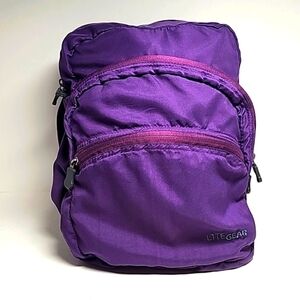 Lite Gear City Tote Day Pack Backpack Daytrip Travel Hiking Camping RFID Purple